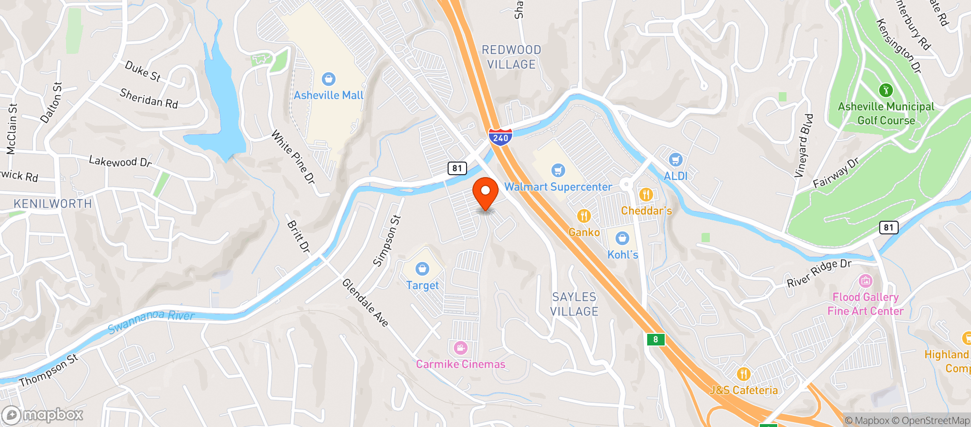 Map showing La Rumba Restaurant Latino