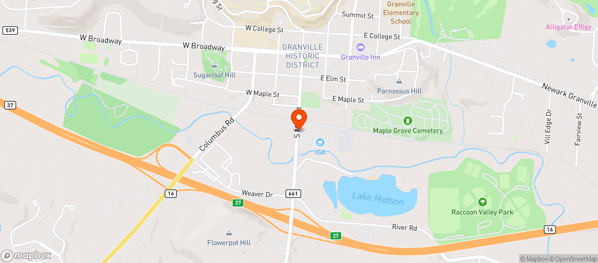 Map showing Ross Granville Market