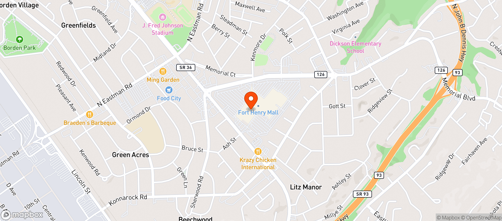 Map showing Gnc