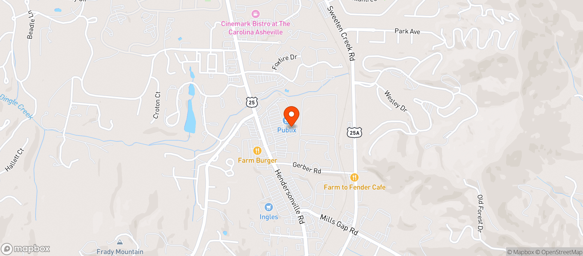 Map showing Publix