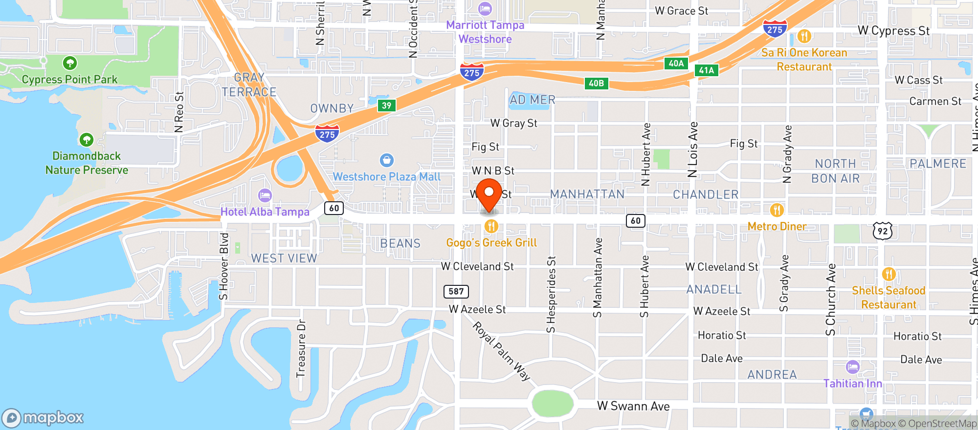 Map showing Luekens Liquors