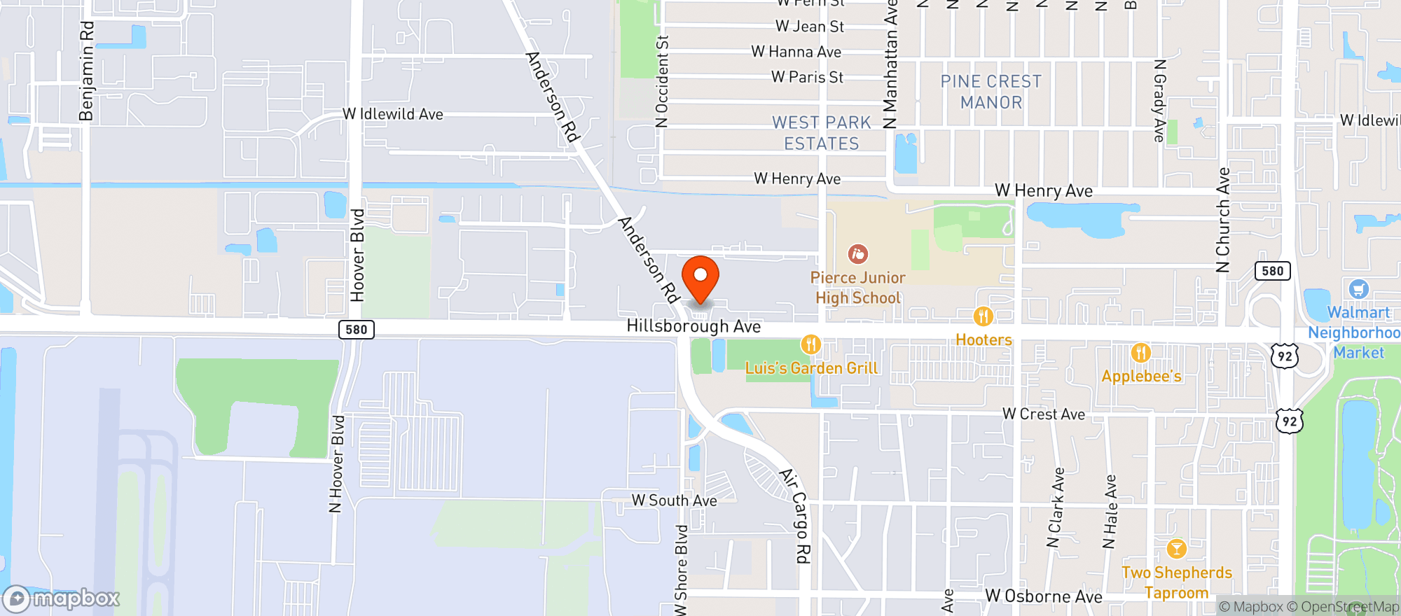 Map showing (c)metro Mkt @ Hillsborou
