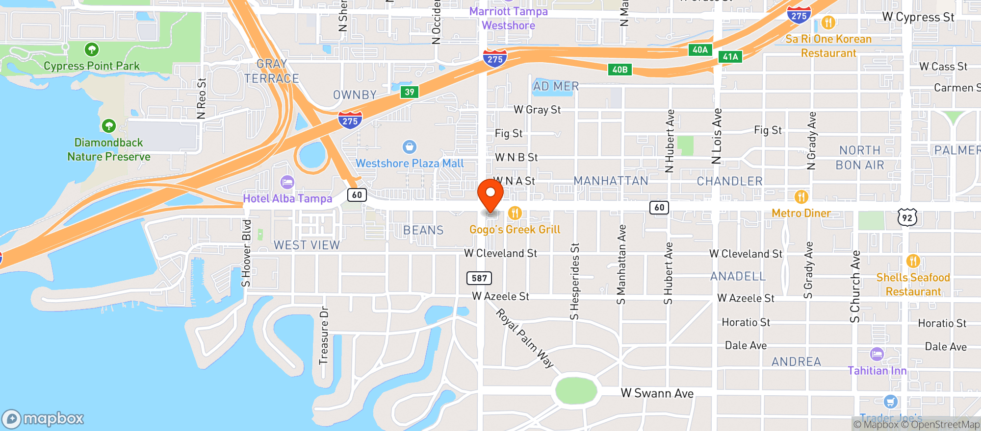 Map showing Metro Market @ Kennedy