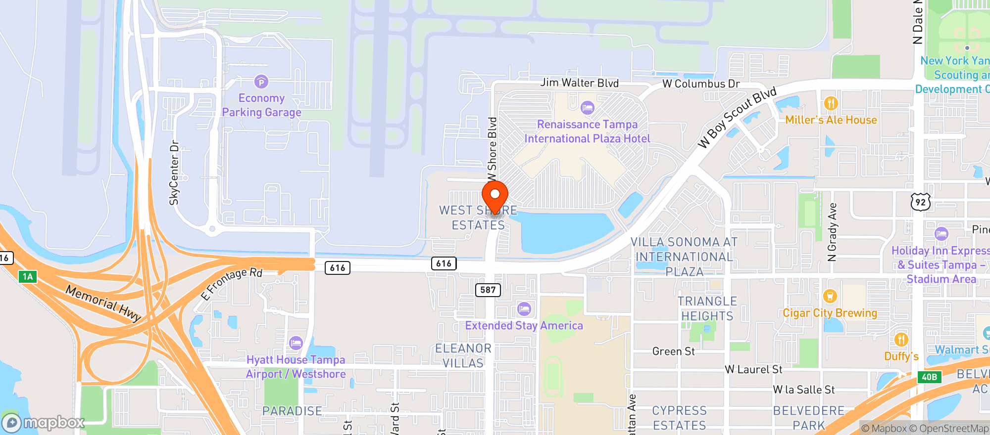 Map showing Bar Louie