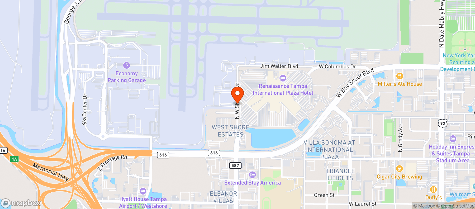 Map showing Roccos Tacos & Tequila Bar