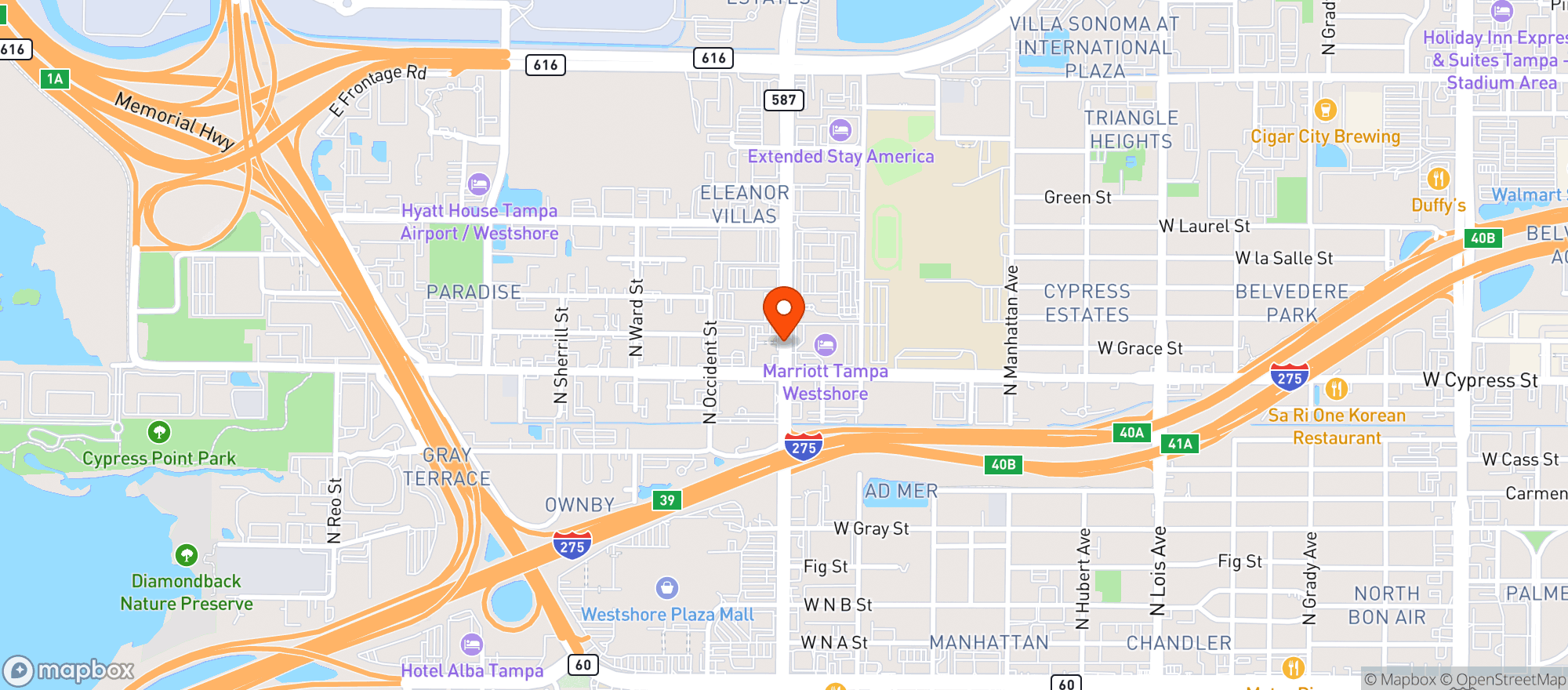 Map showing Thee Doll House