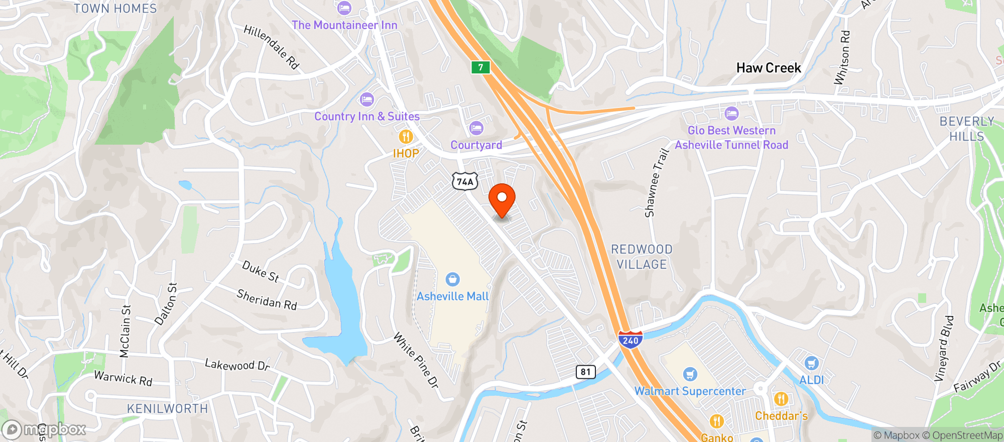 Map showing Whole Foods Market (Kenilworth)