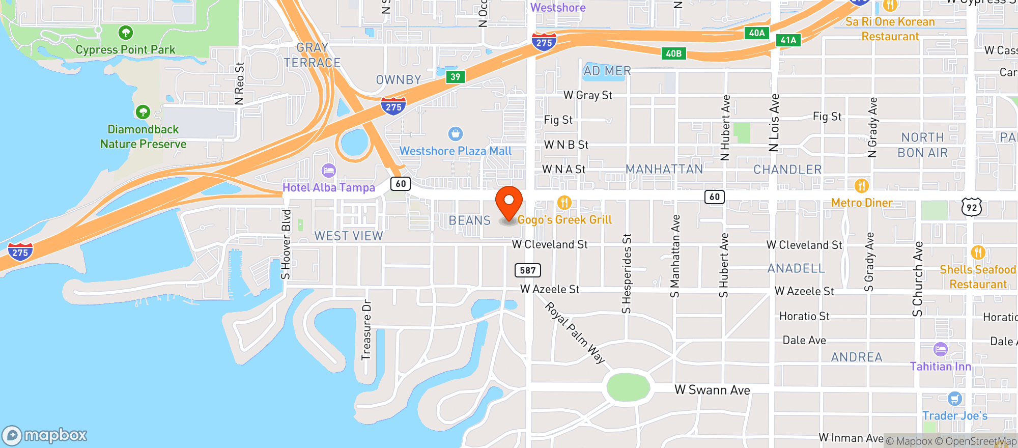 Map showing The Westshore Grand