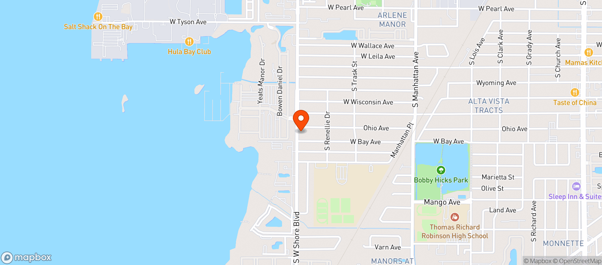 Map showing Kwik Stop-wetshore