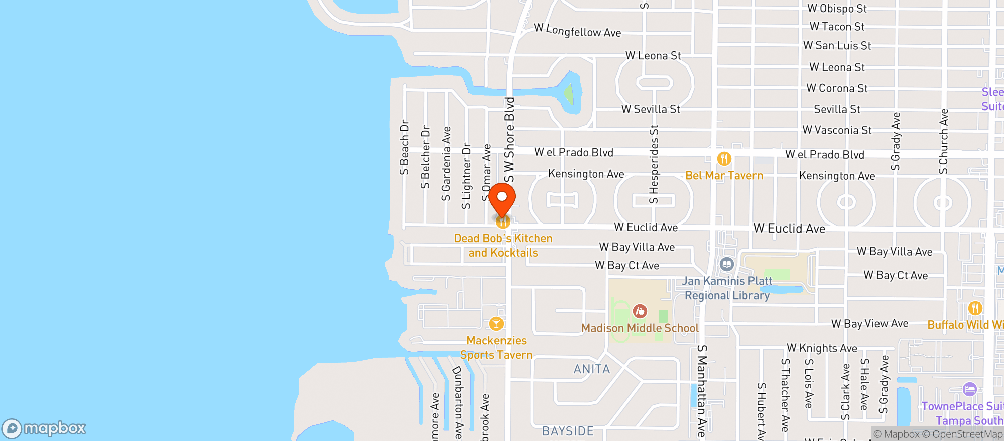 Map showing Dead Bobs Too