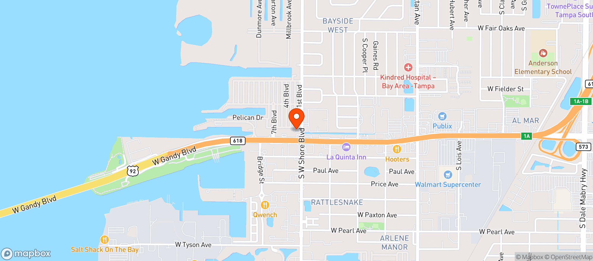Map showing Dignitary Cafe