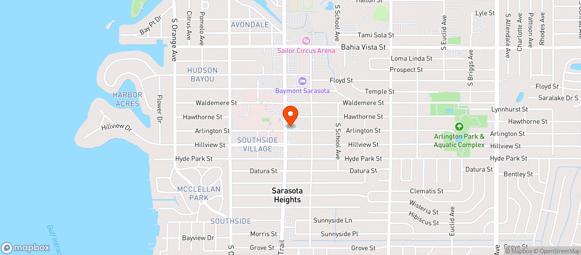 Map showing Square One Burgers