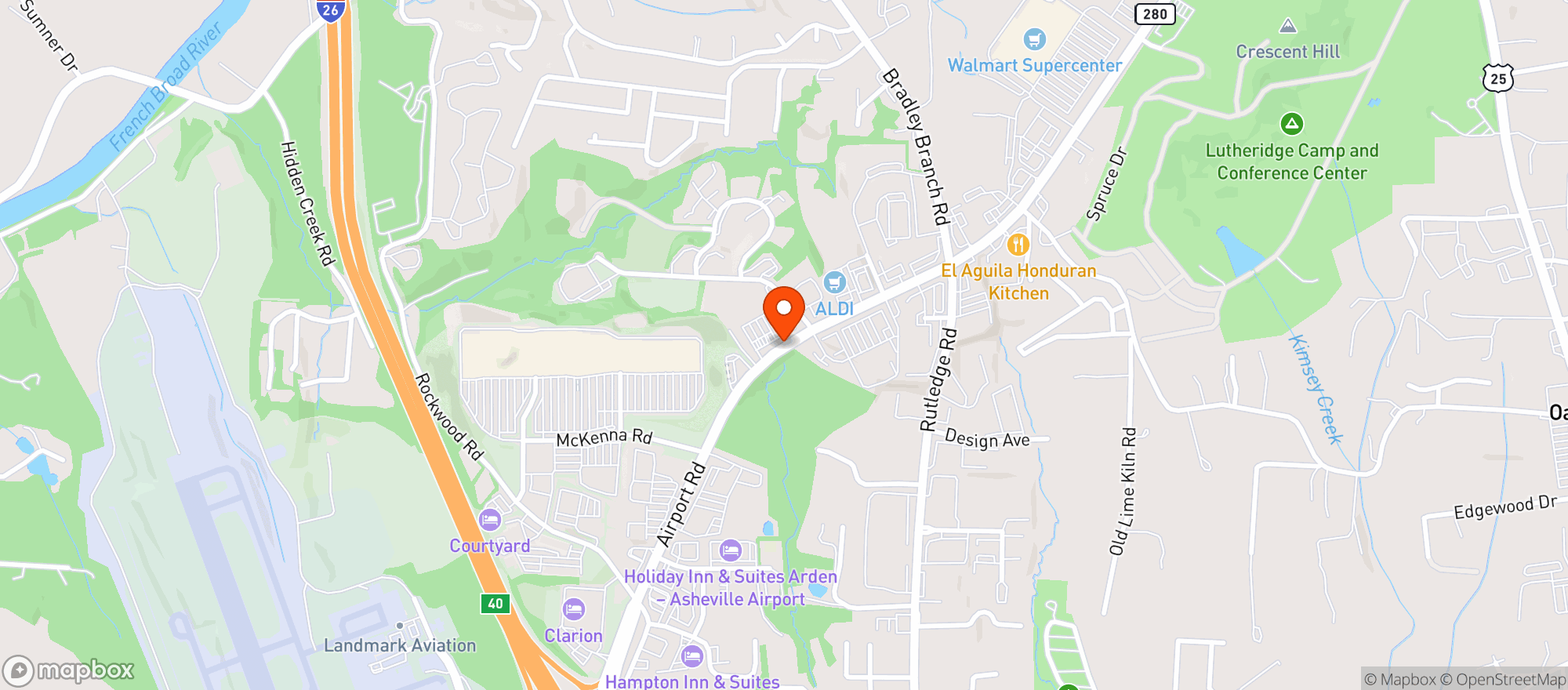 Map showing Ingles Supermarket