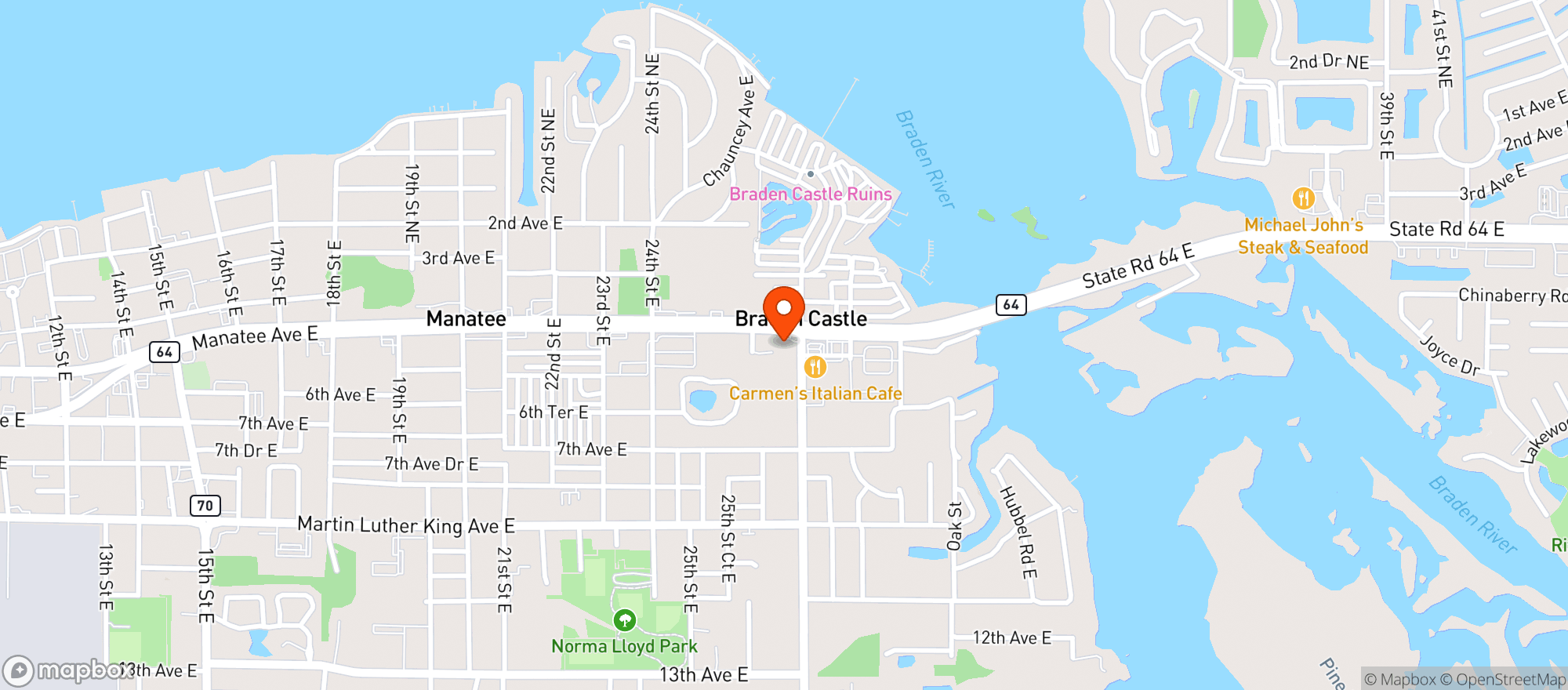 Map showing Kriya Food Mart