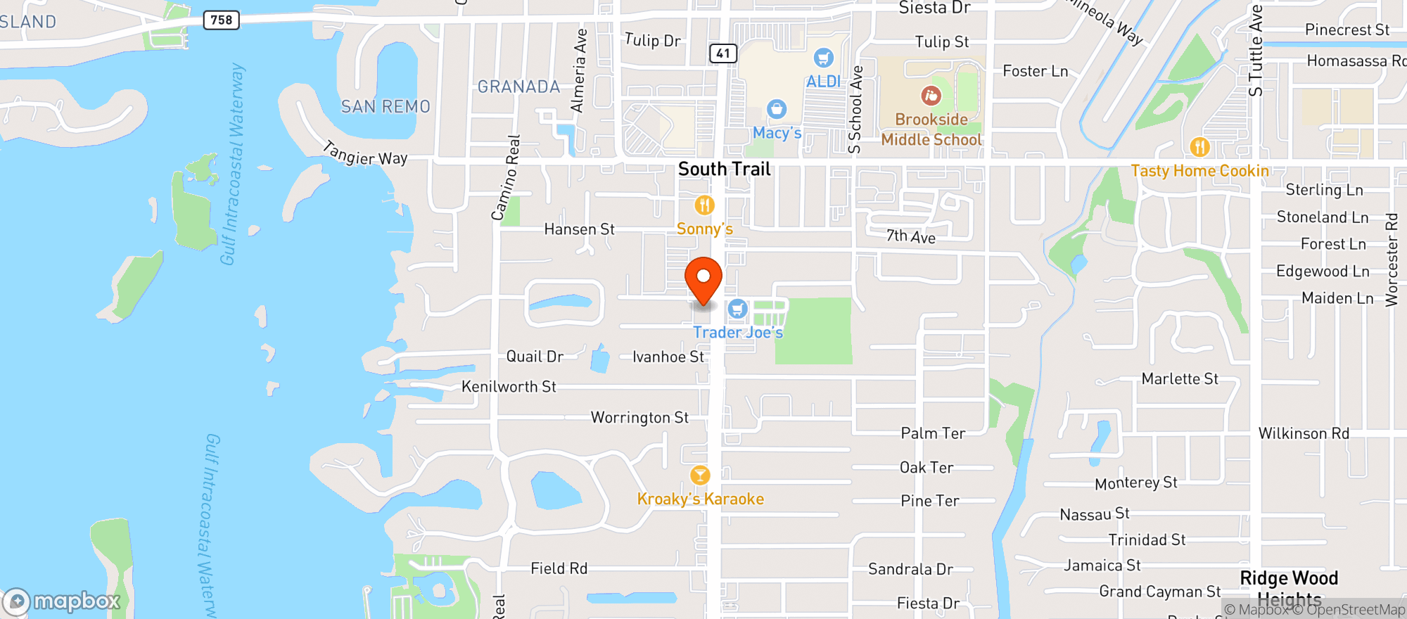 Map showing Vitamin Shoppe - Sarasota