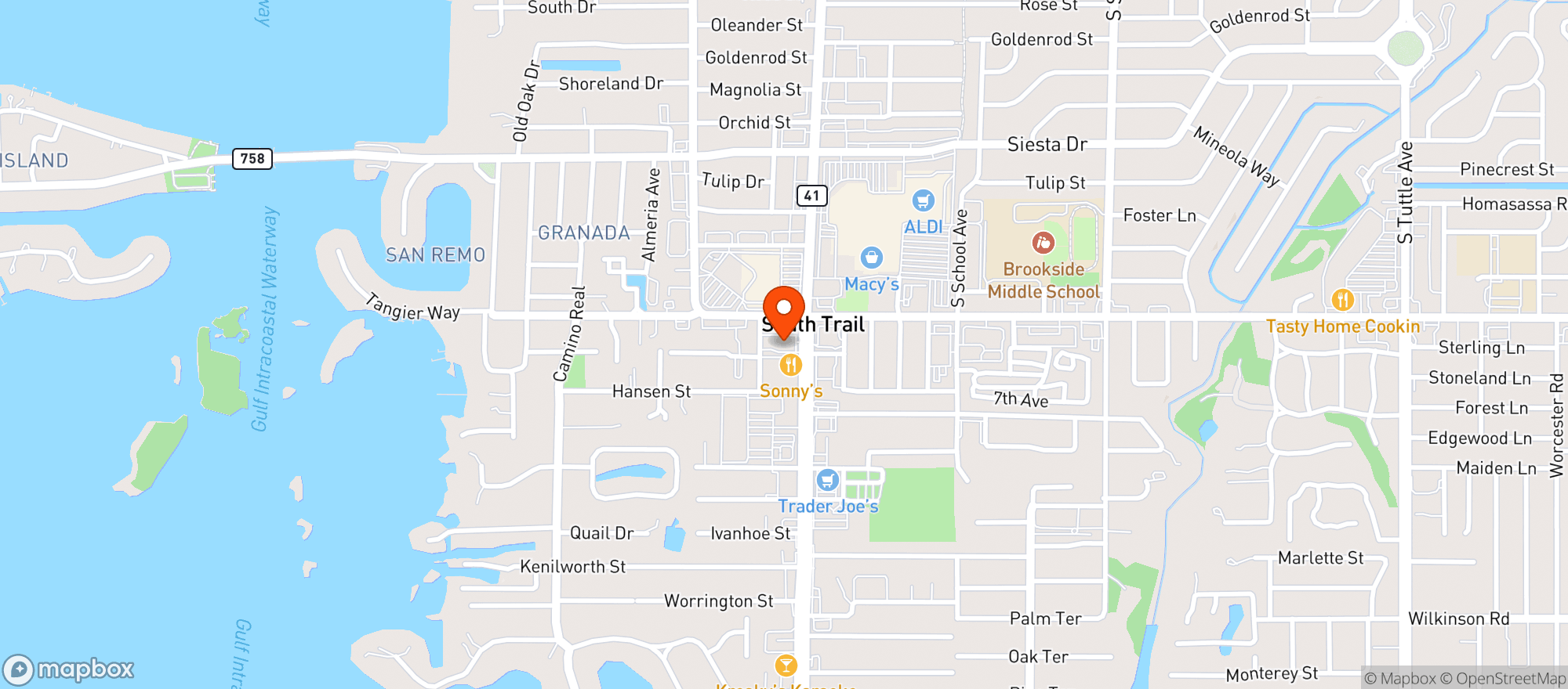 Map showing F45 Training Siesta Key