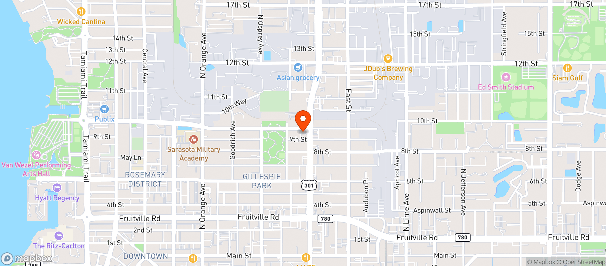 Map showing Citgo
