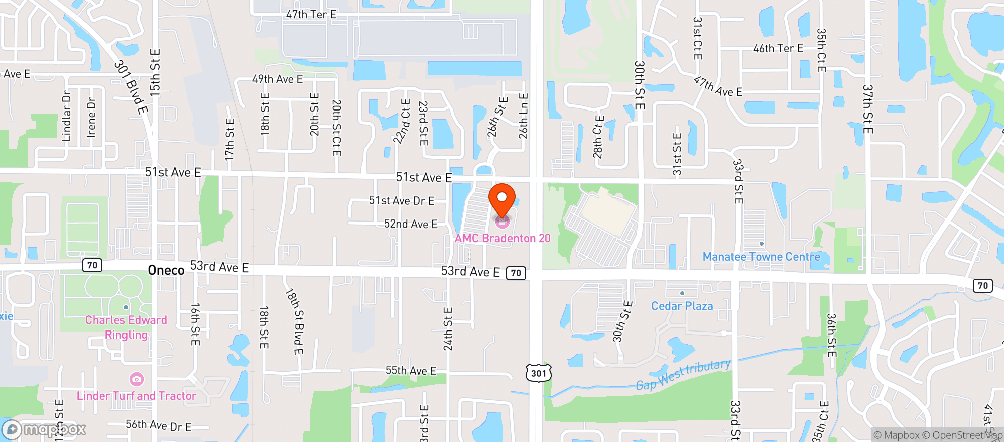 Map showing Amc Bradenton 20 #4170