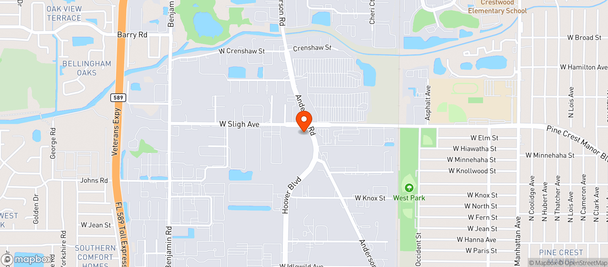 Map showing Circle K 8626