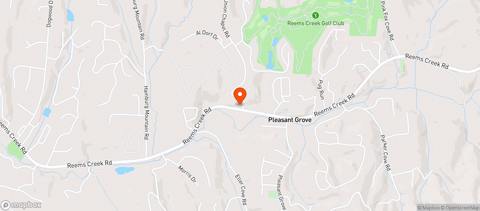 Map showing Stanleys Station - 444 Reems Creek