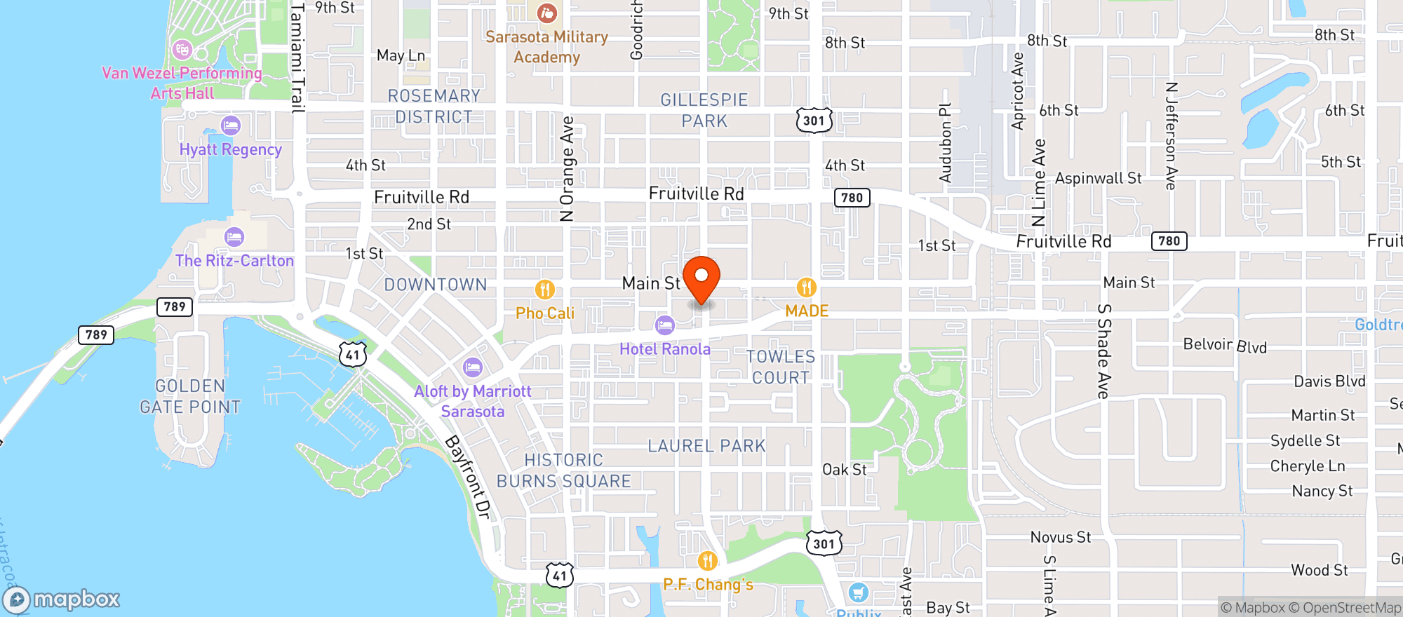 Map showing Brian Goetz Salon
