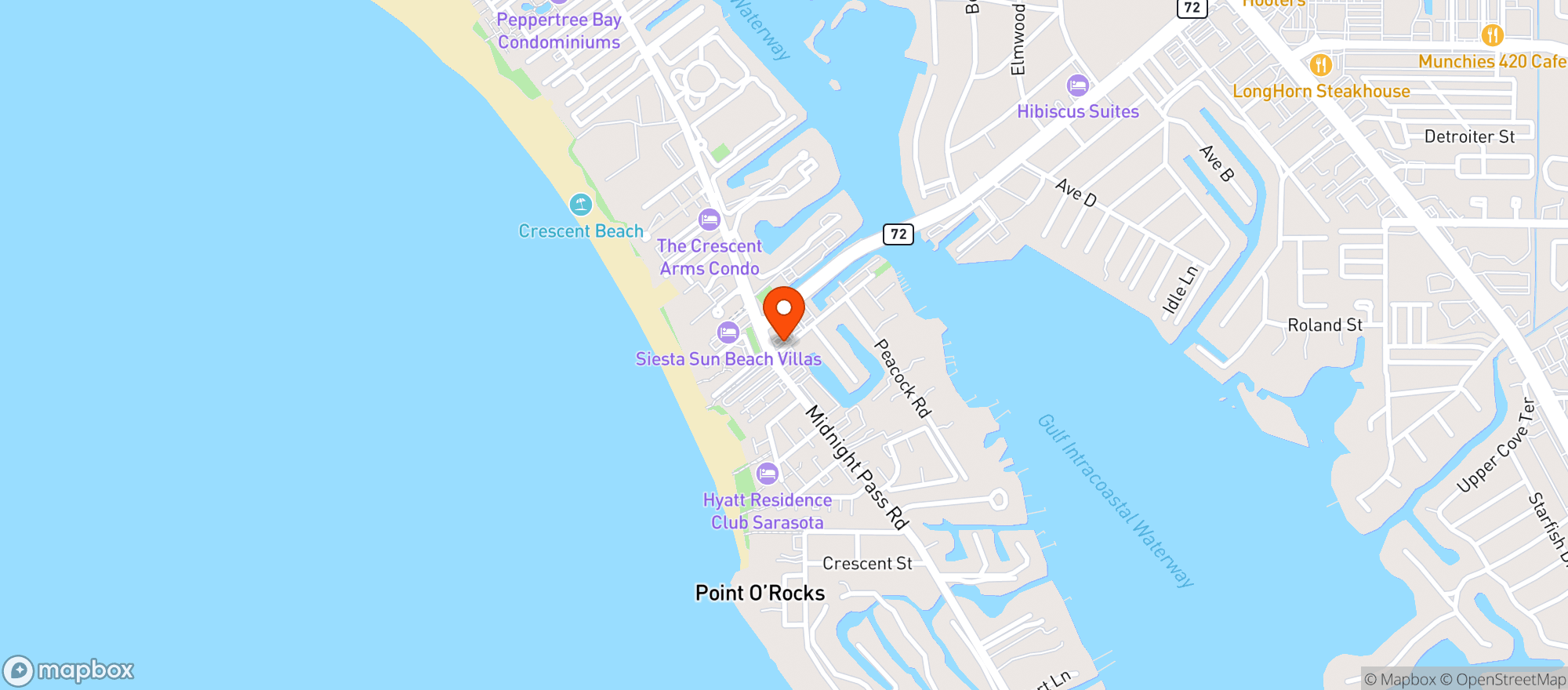 Map showing CRESCENT BEACH GROCERY