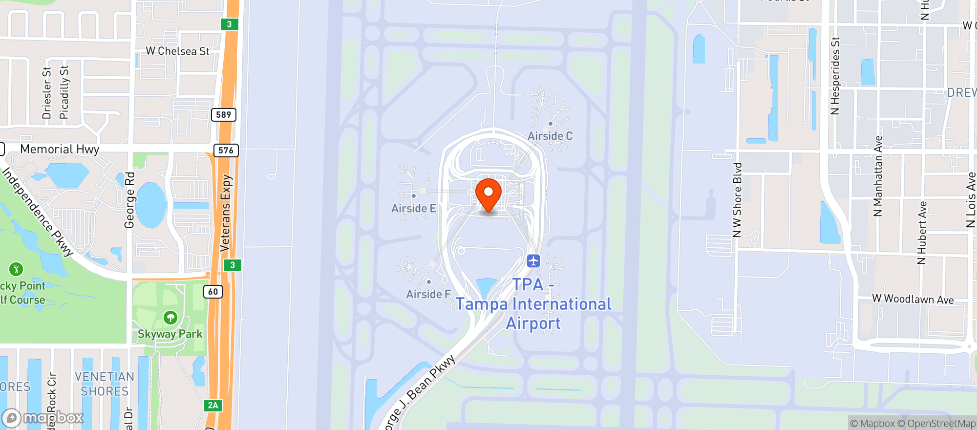 Map showing Admirals Club