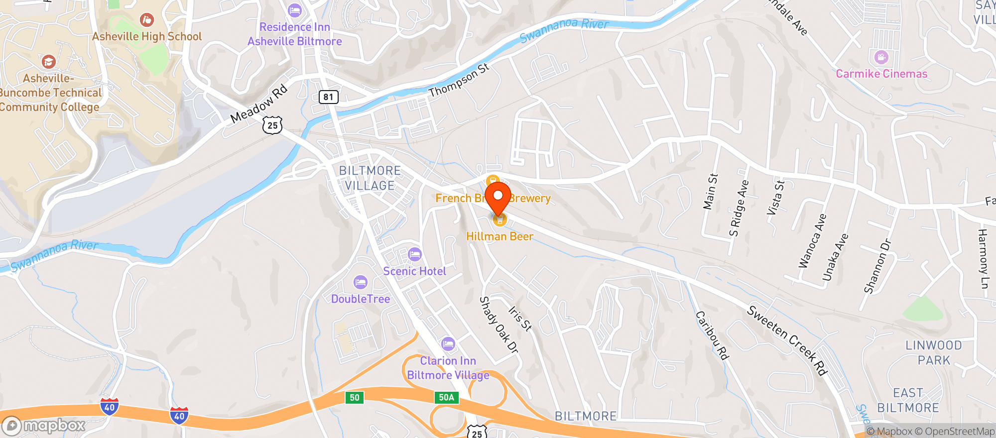 Map showing Hillman Beer