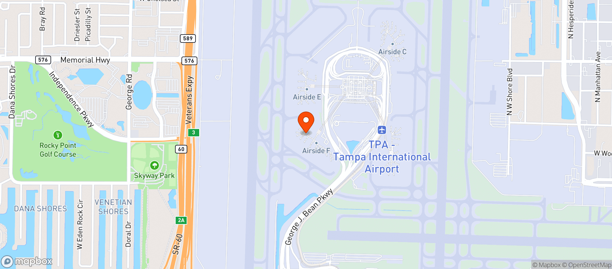 Map showing The Gasparilla Bar