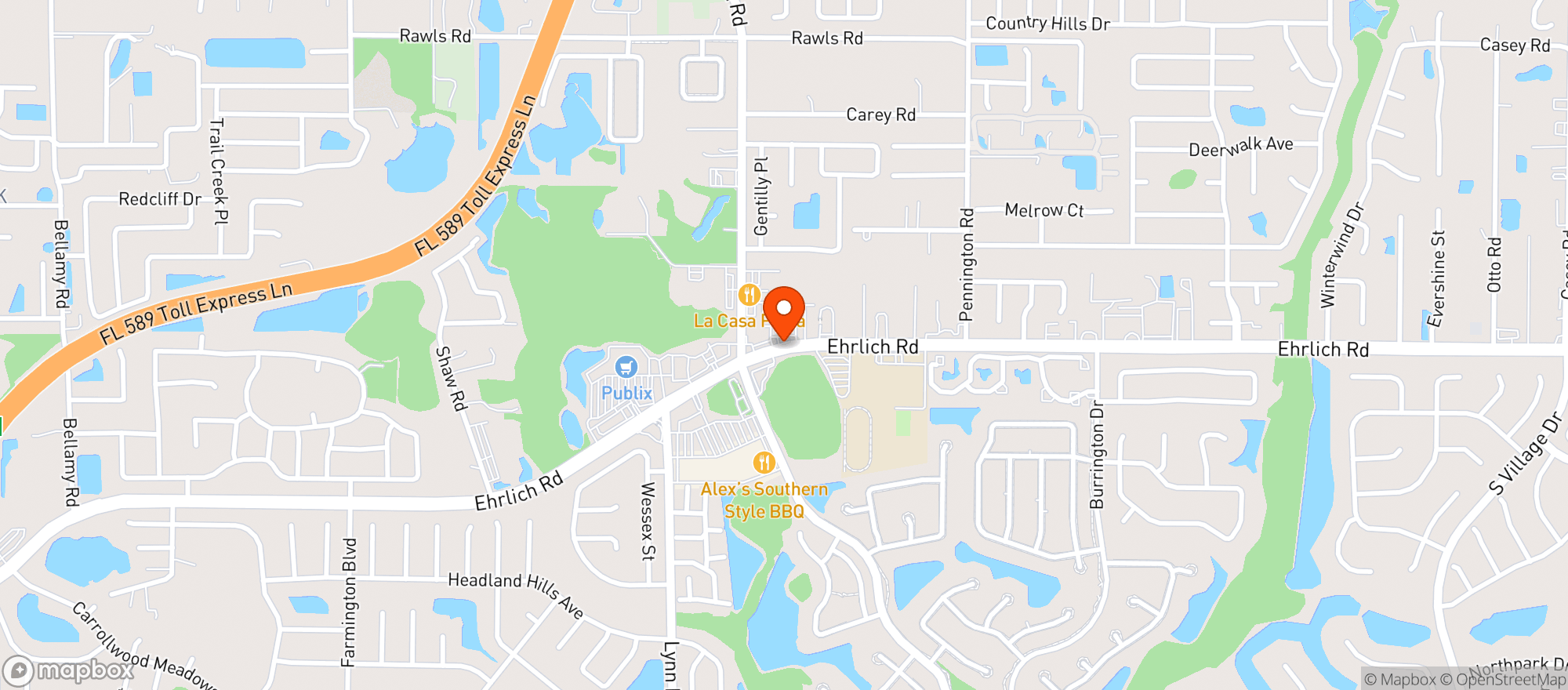 Map showing Winners Sports Grill