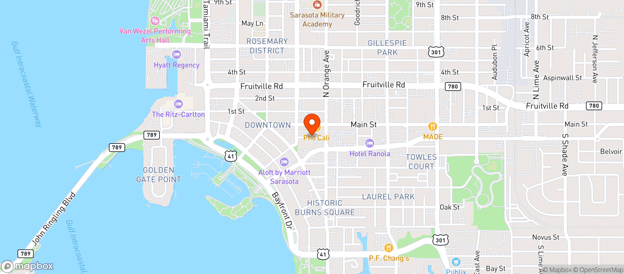 Map showing Comida