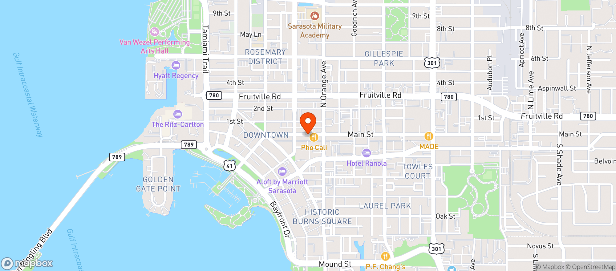 Map showing Evies Tavern
