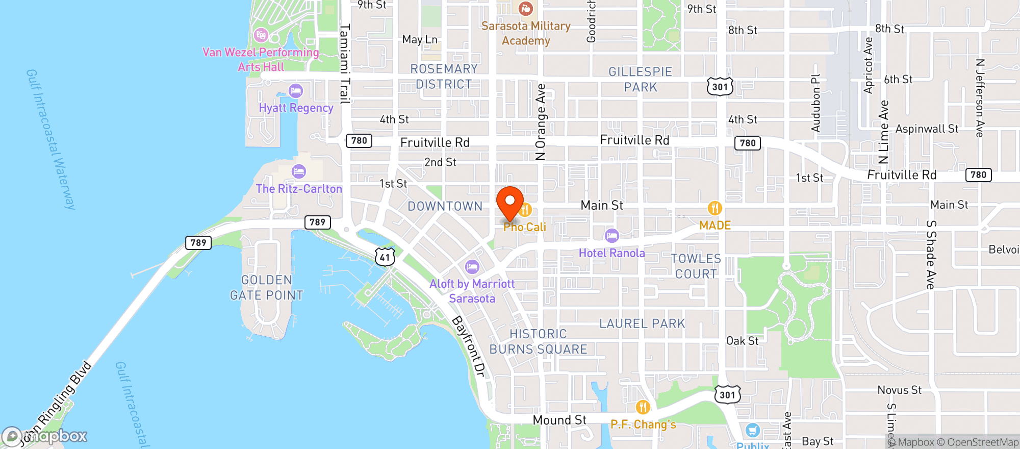 Map showing State Street Eating House