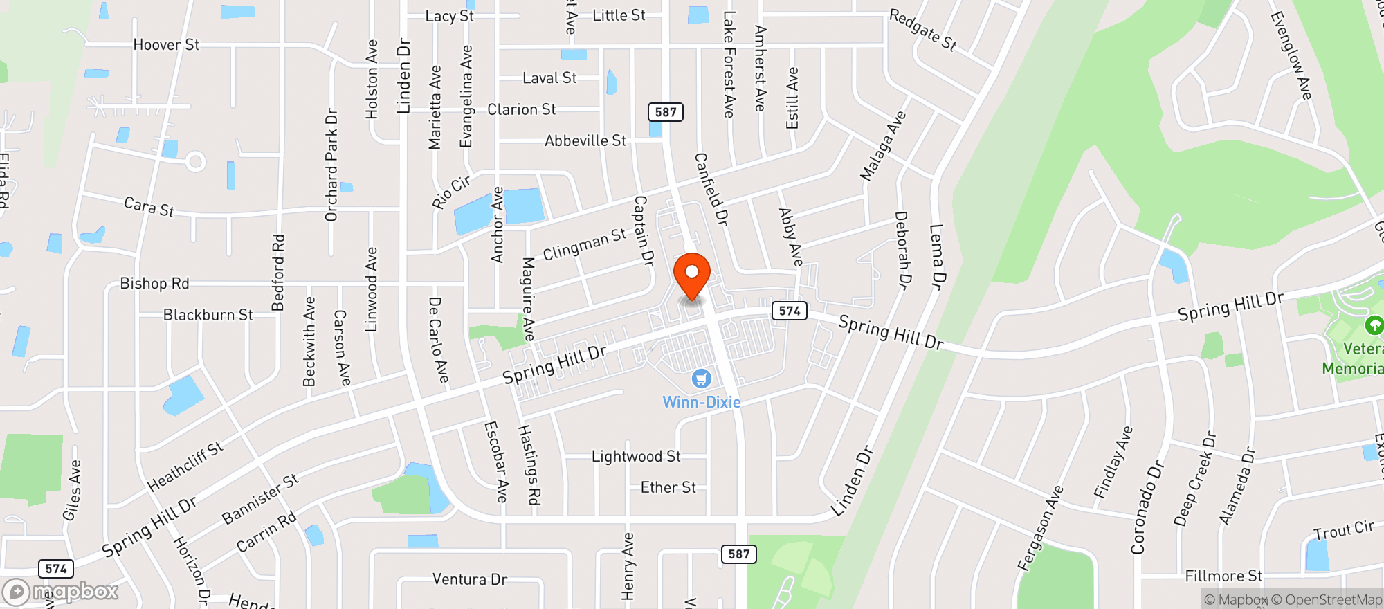 Map showing Circle K #7484