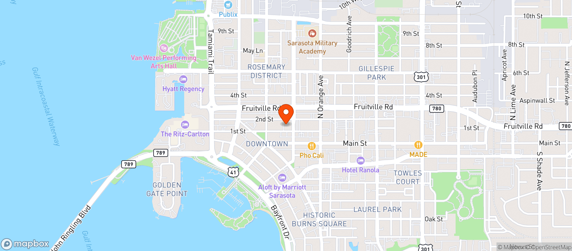 Map showing Whole Foods Market