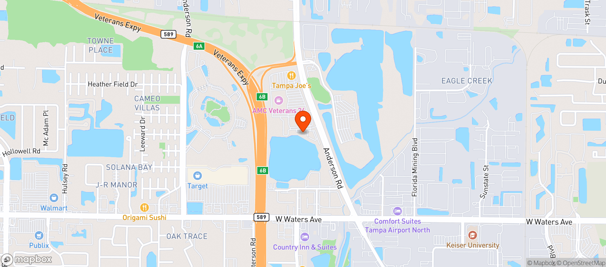 Map showing (b) Kuchi Sushi