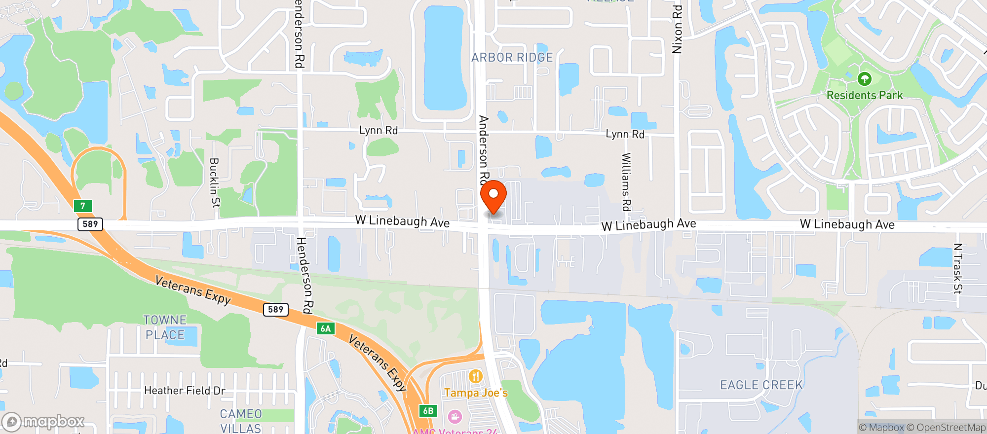 Map showing Linebaugh Sunoco