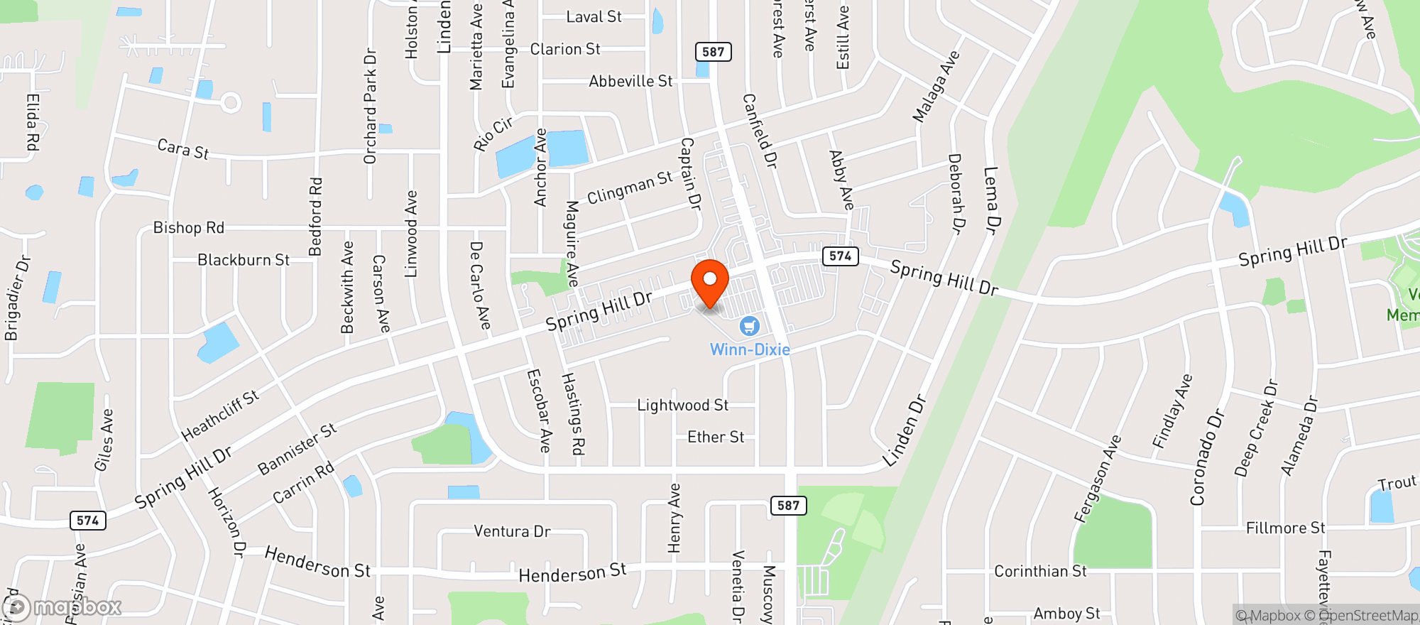 Map showing Winn Dixie Liquor 0768