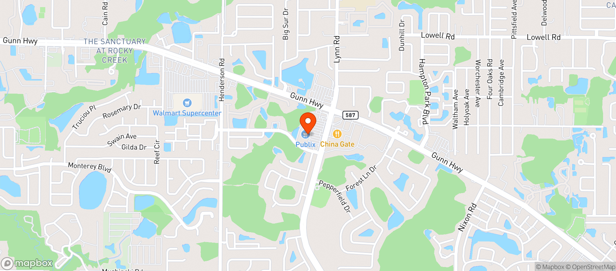 Map showing Publix