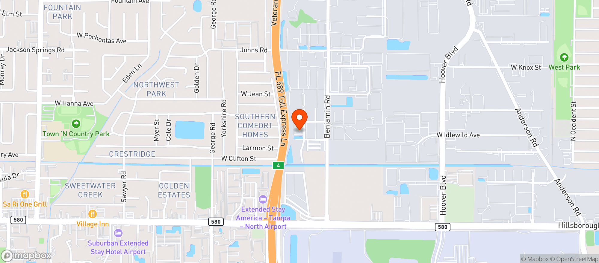 Map showing (c)community Refreshments