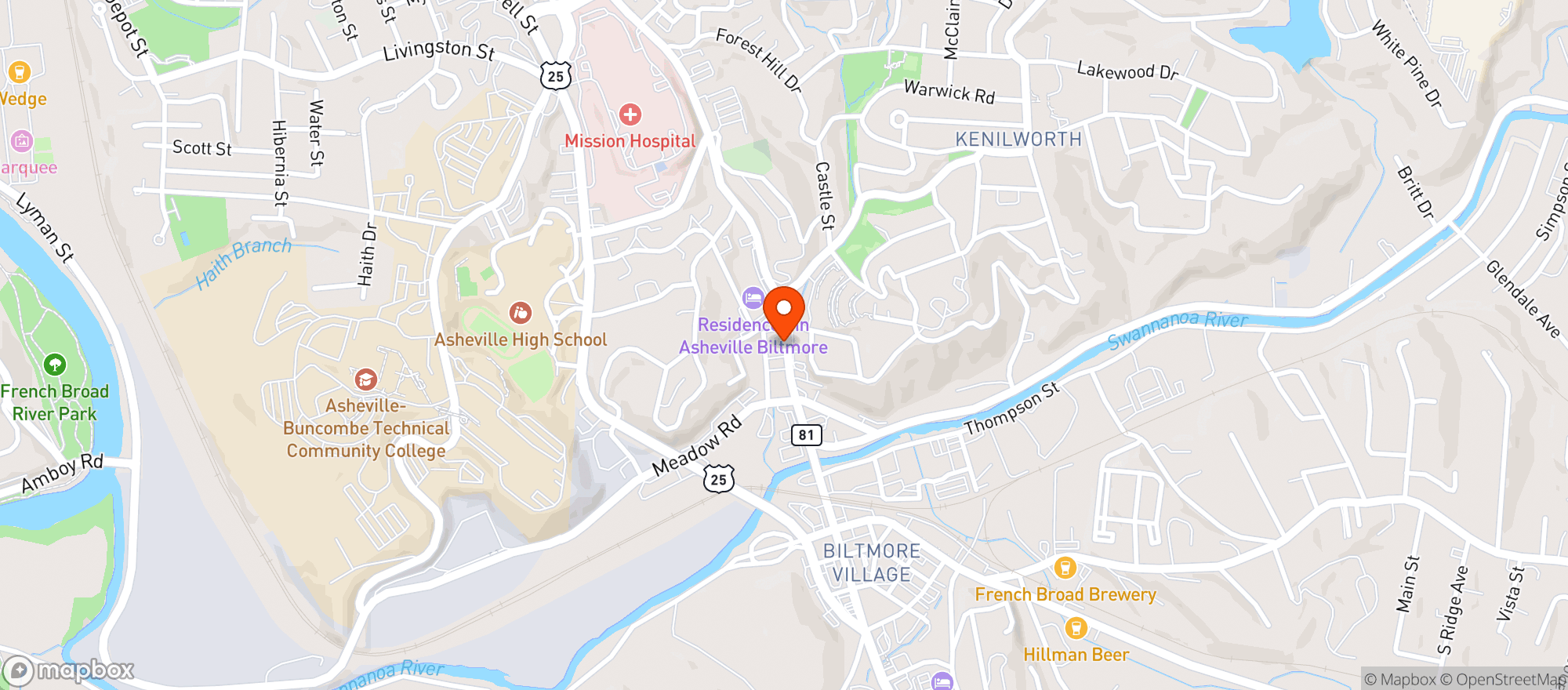 Map showing Appalachian Vintner