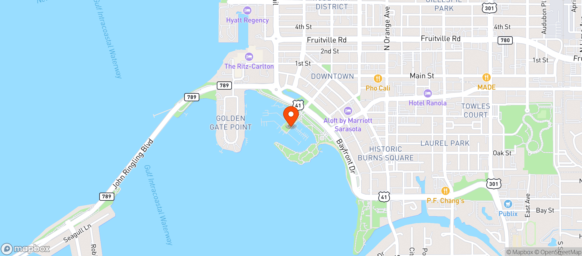 Map showing Marina Jack