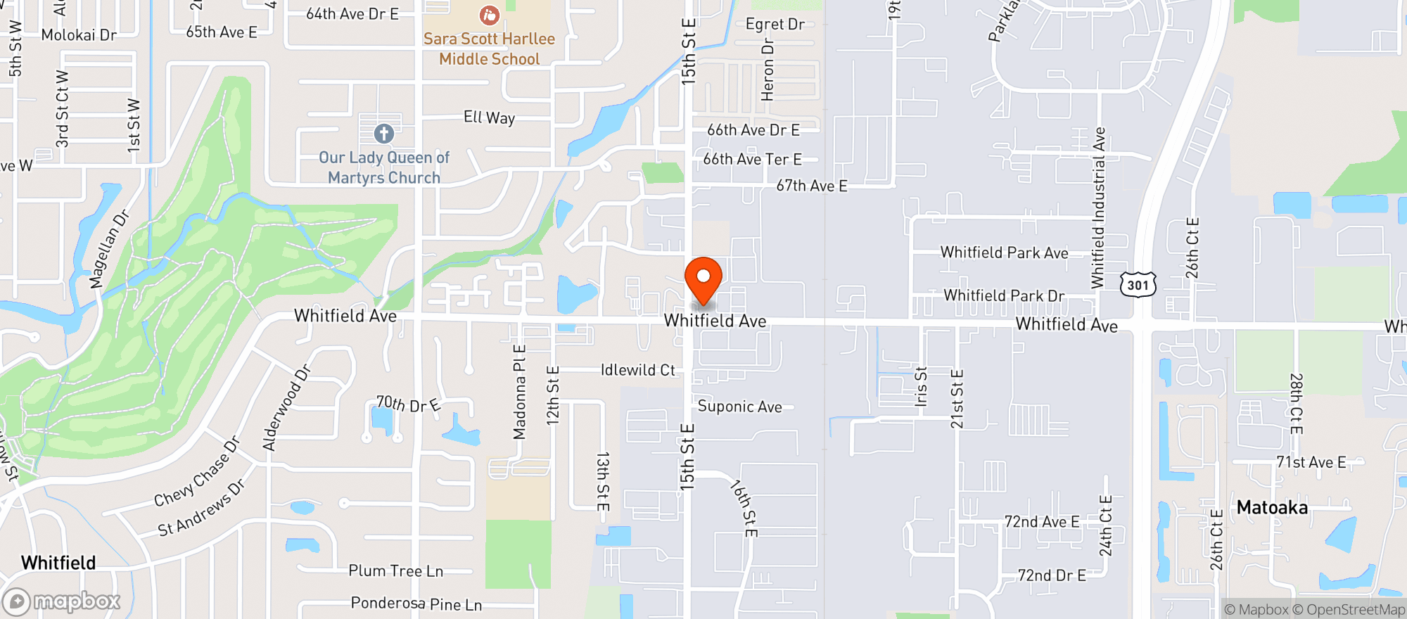 Map showing Diamond Gas Express