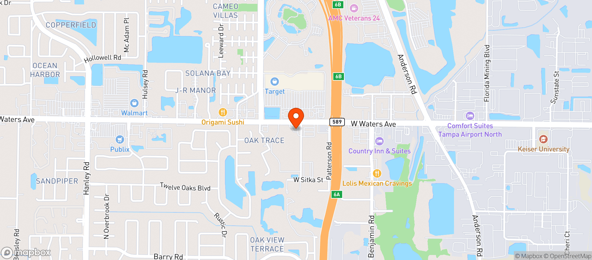 Map showing (c)pollo Tropical #88