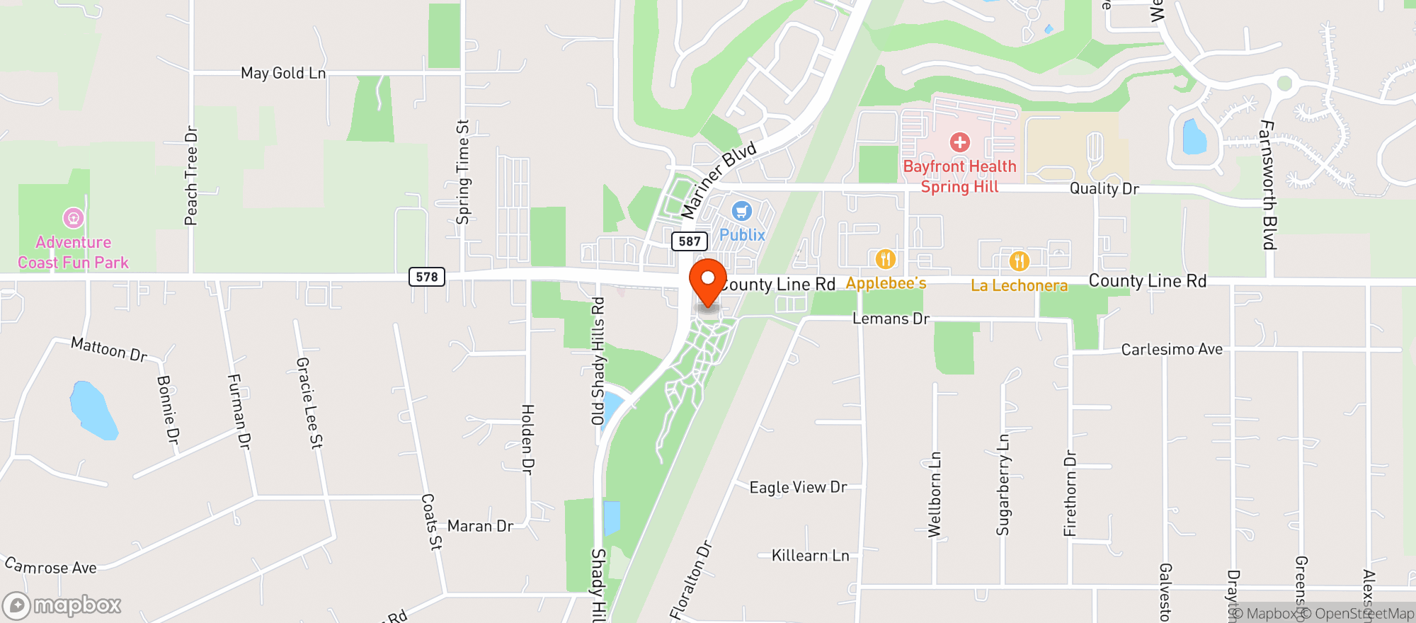 Map showing Circle K 7644