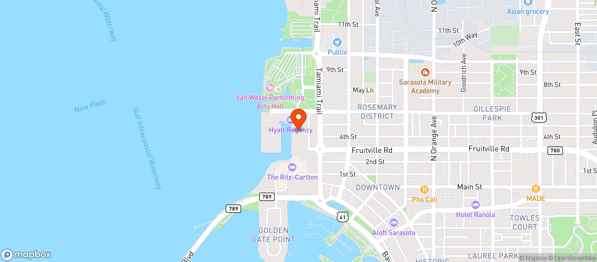 Map showing Ocean Prime