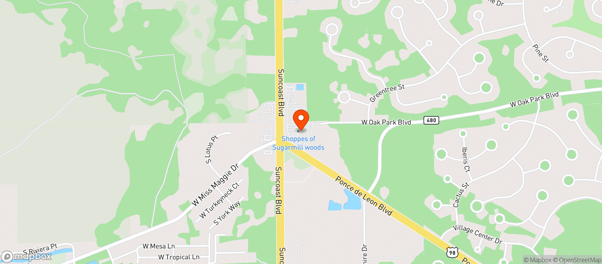 Map showing Publix