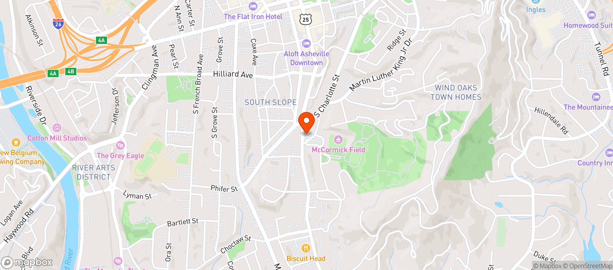 Map showing Eblen Short Stop 7