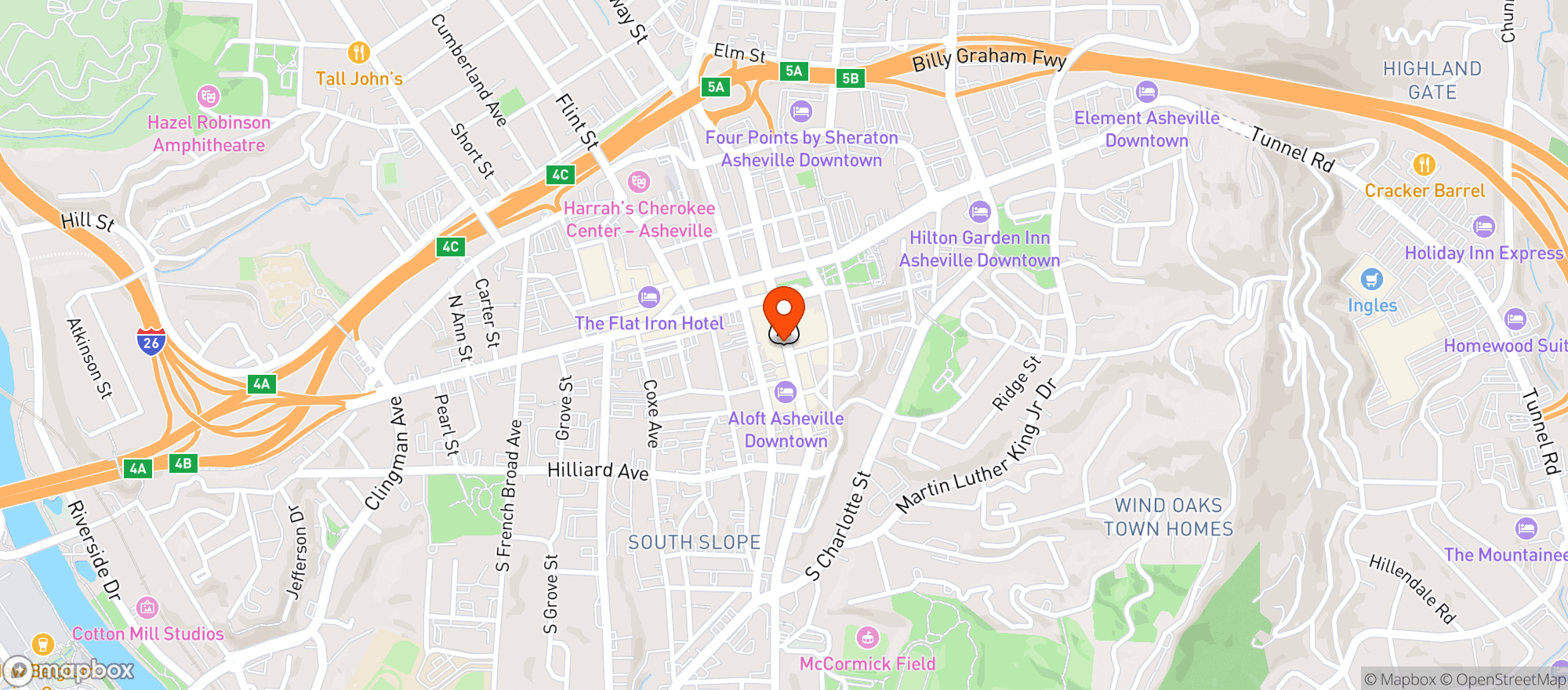 Map showing Itto Ramen Bar & Tapas