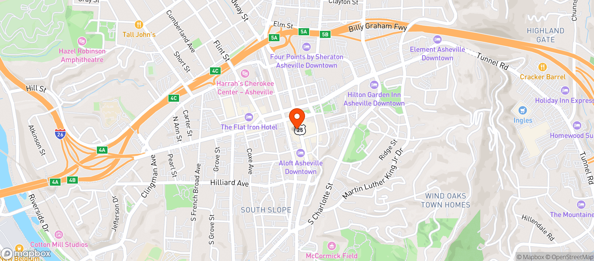 Map showing Cúrate